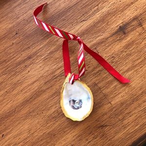 Oyster shell Christmas ornament